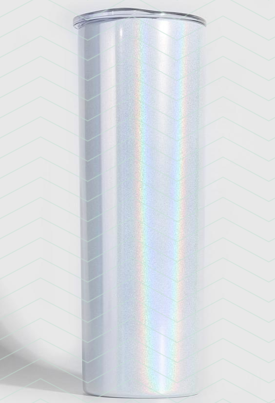 Shimmer White Holographic 20oz tumblers