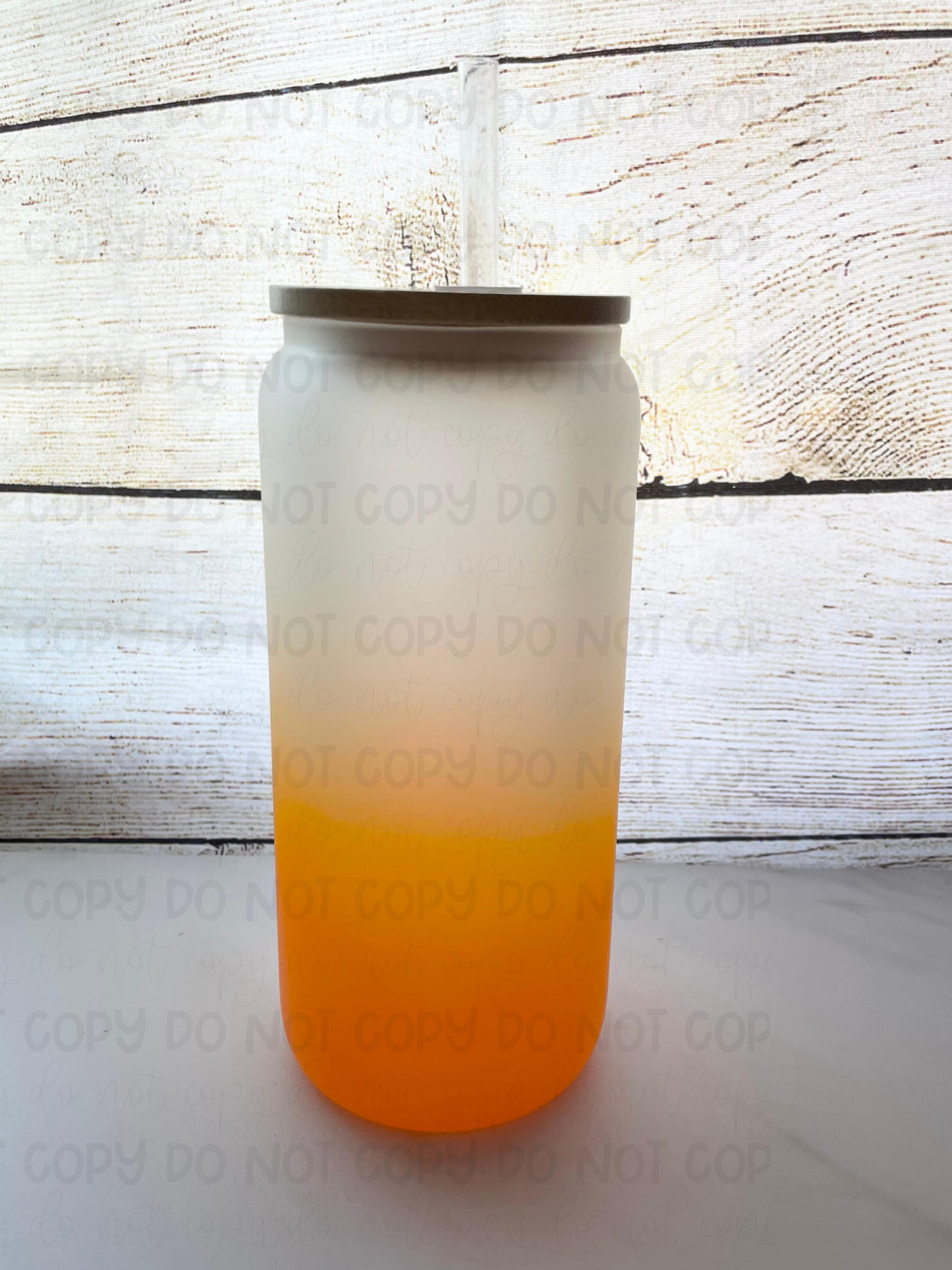 16oz Frosted Ombré Glass Cans