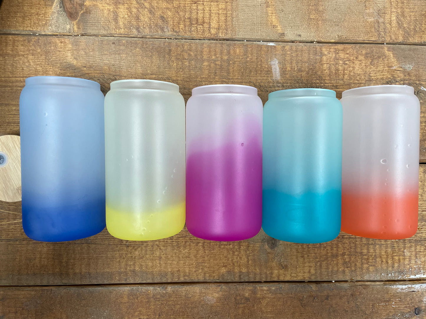 Cold Color Change 16oz Sublimation Glass Cans